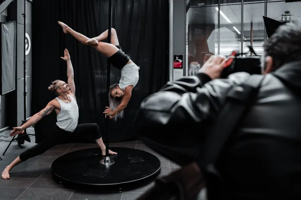 Live acrobatics shoot at Calumet