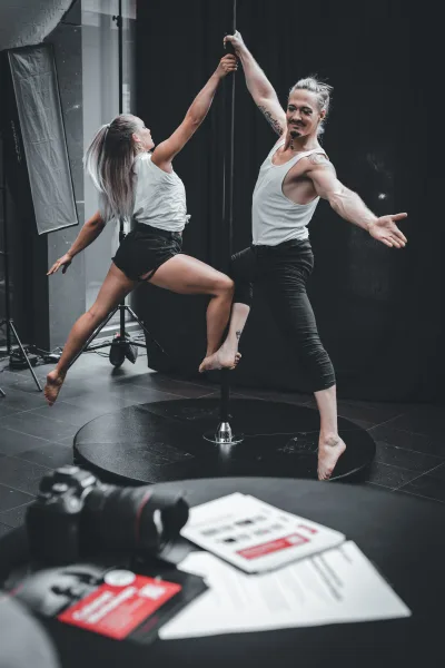 Live acrobatics shoot at Calumet